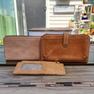 Bundle The Sak, Double Zip-around Wallet & 1 Card Holder
